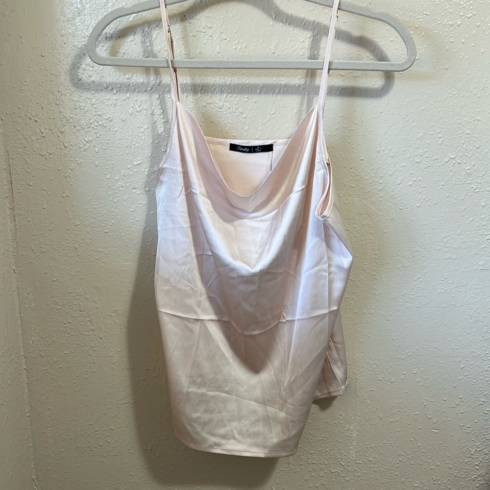 Satin cream tank